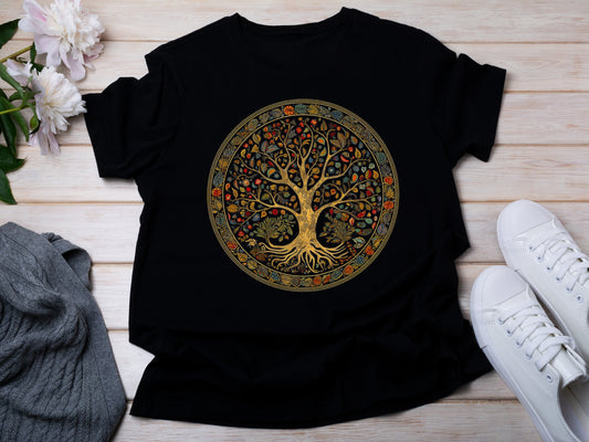 Nature's Symphony - Women's Tree of Life Tee - Yoga and Spirituality Fusion - Perfect Tee for Nature Lovers