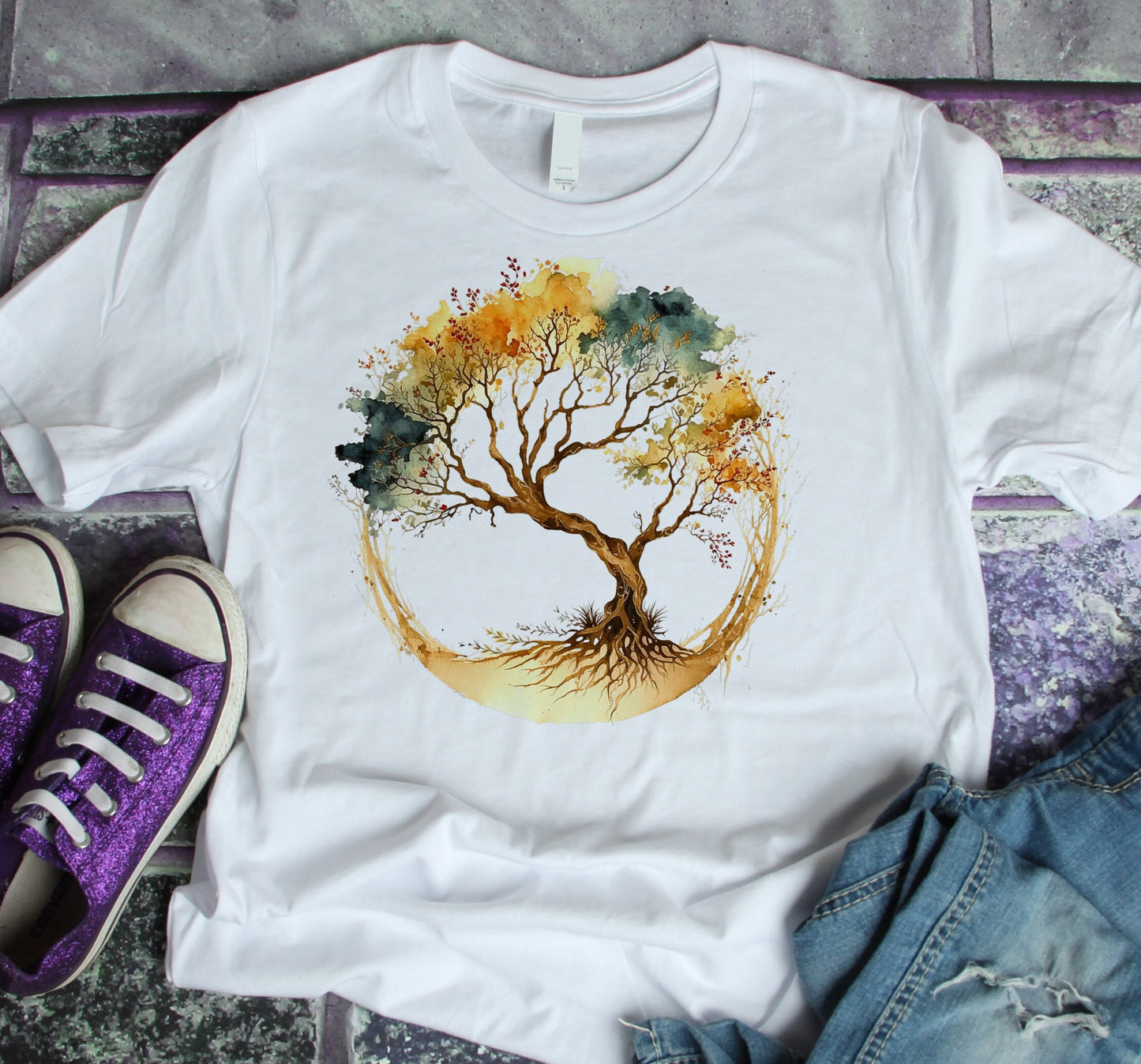 Tree of Life Shirt - Nature Graphic Tee, Vintage Style, Pine Tree for Men & Women