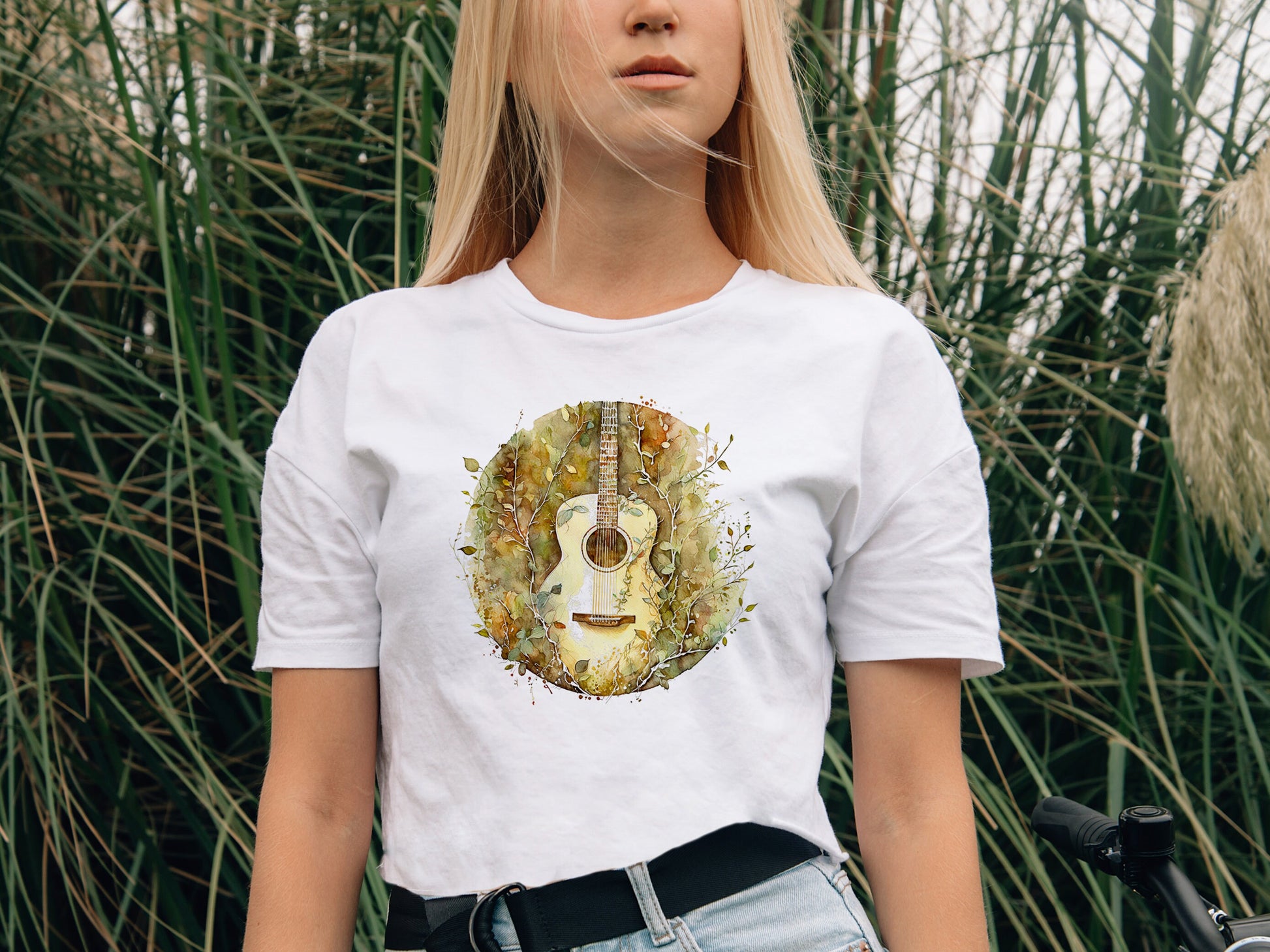 Nature-Inspired Guitar Tee - Music Fan Shirt - Guitarist Gift - Musician Clothing Guitar shirt Gift