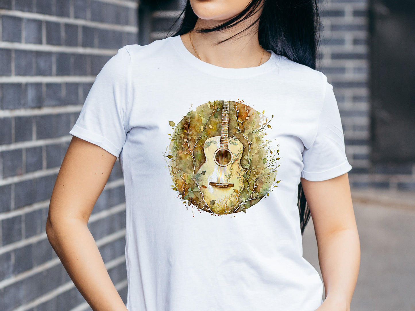 Nature-Inspired Guitar Tee - Music Fan Shirt - Guitarist Gift - Musician Clothing Guitar shirt Gift