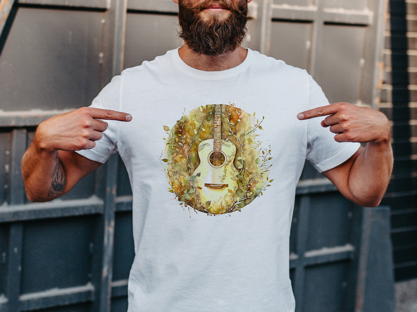 Nature-Inspired Guitar Tee - Music Fan Shirt - Guitarist Gift - Musician Clothing Guitar shirt Gift